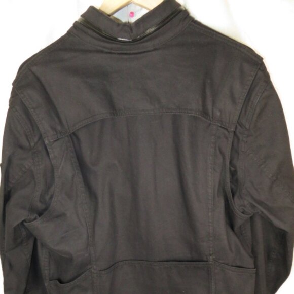 Levis Commuter Trucker Messenger Jacket Black Zip Out Hood Back Pockets Mens XL - Picture 2 of 16